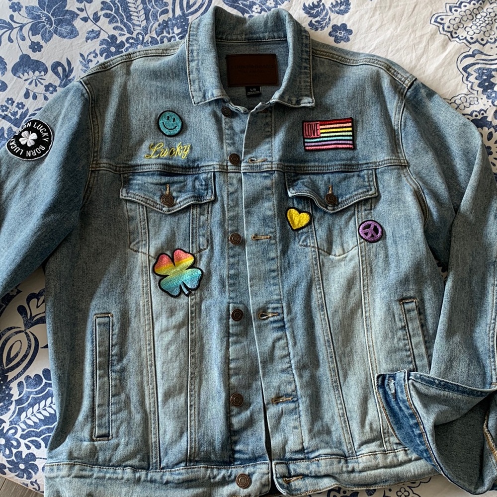 Denim jacket with patches